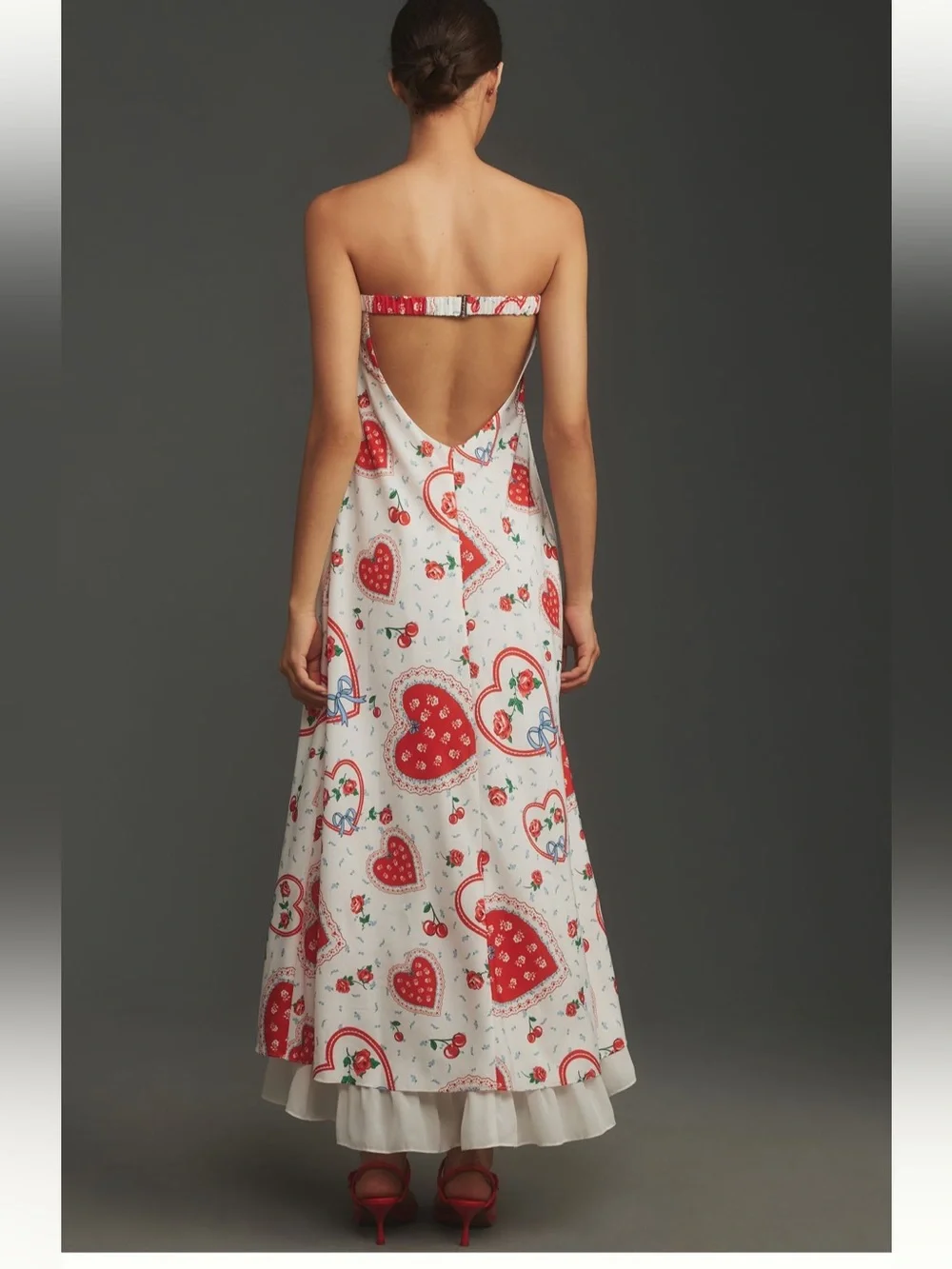 For Love & Lemons Daisy Mae Strapless Midi Dress- size Medium - Picture 2 of 7